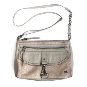 The Sak Shimmering Silver and Gray Crossbody Bag